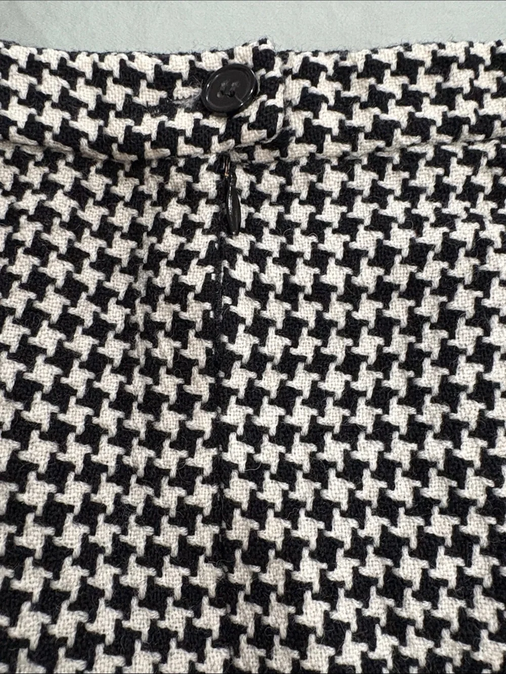 Vintage Pendleton 100% Virgin Wool Houndstooth Midi Skirt Size 6